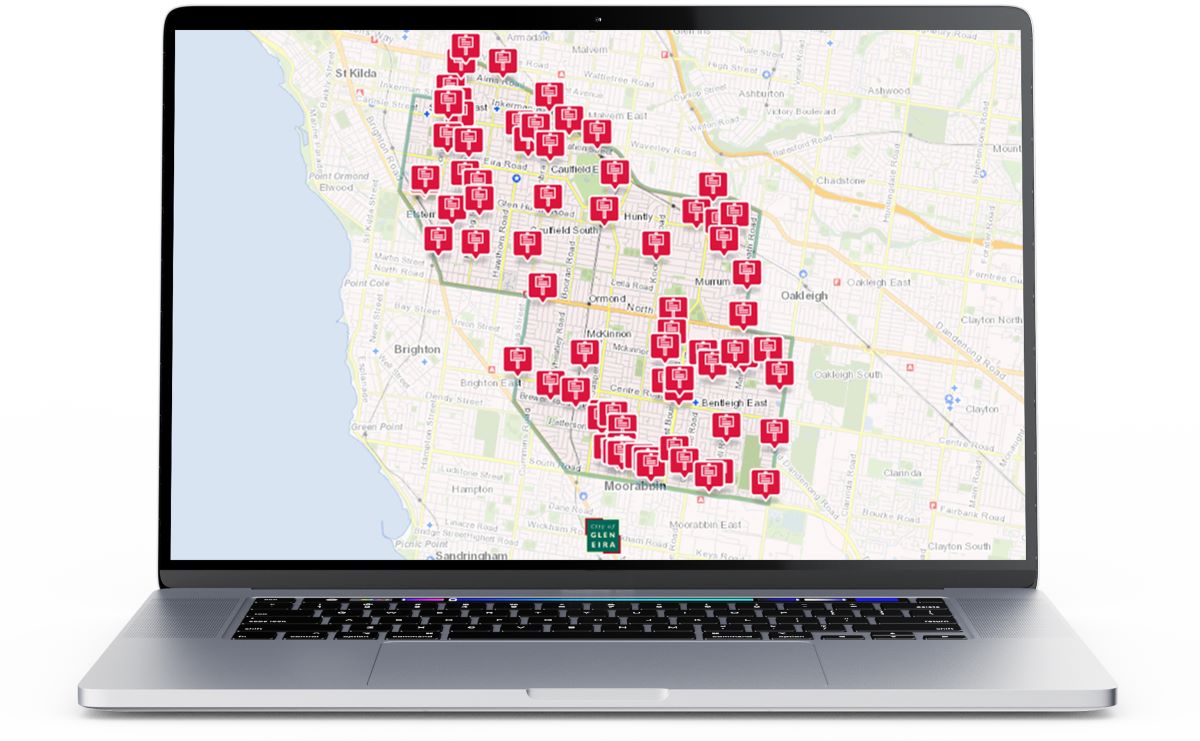 Kiosk map mockup