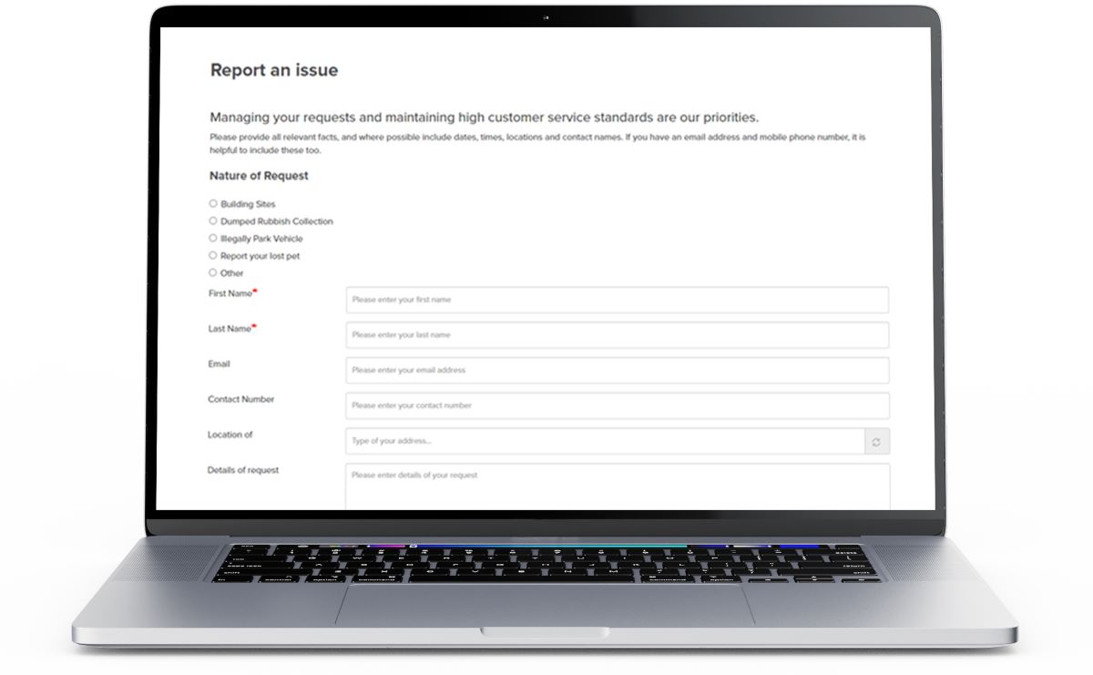 Kiosk report an issue