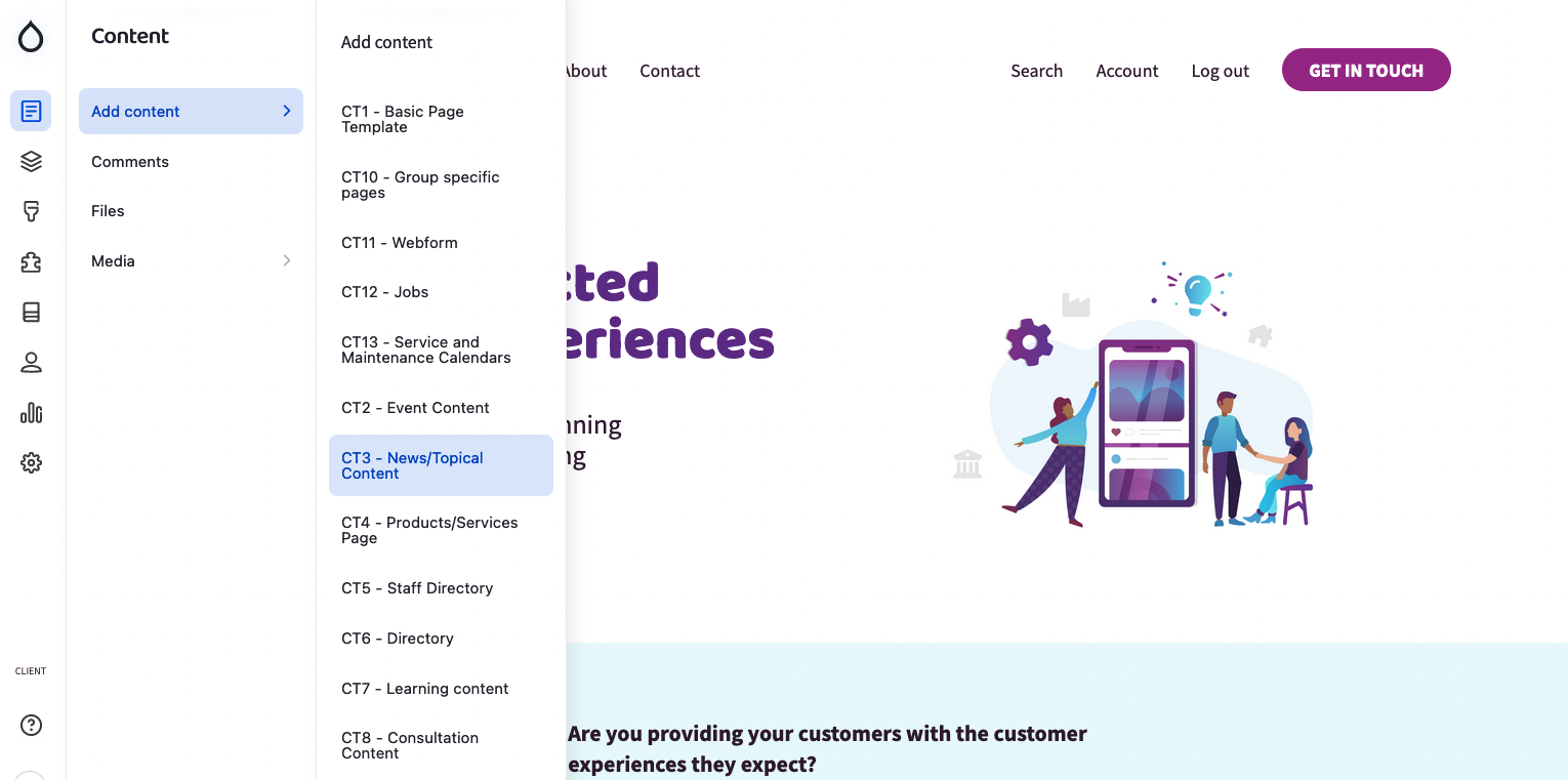 Adding News Page Screengrab
