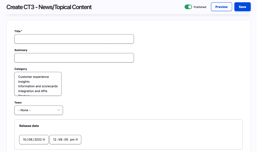 Adding News Page Screengrab